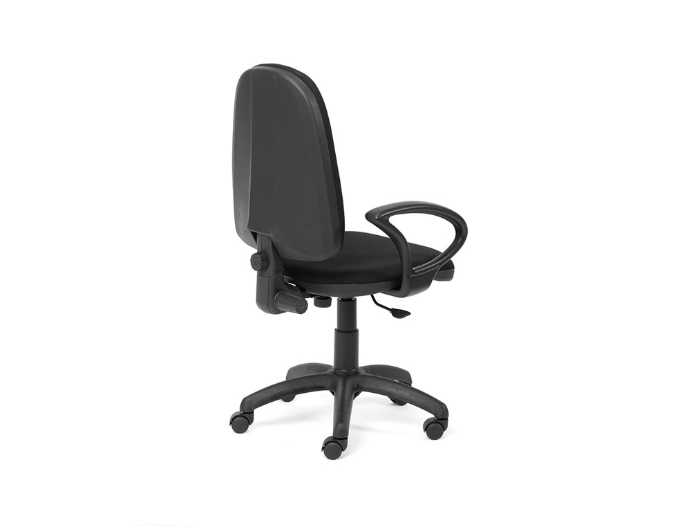 SILLA ROCADA CON BRAZOS COLOR NEGRO DIAMETRO BASE 610 MM RESPALDO DE 490 MM X 420 MM