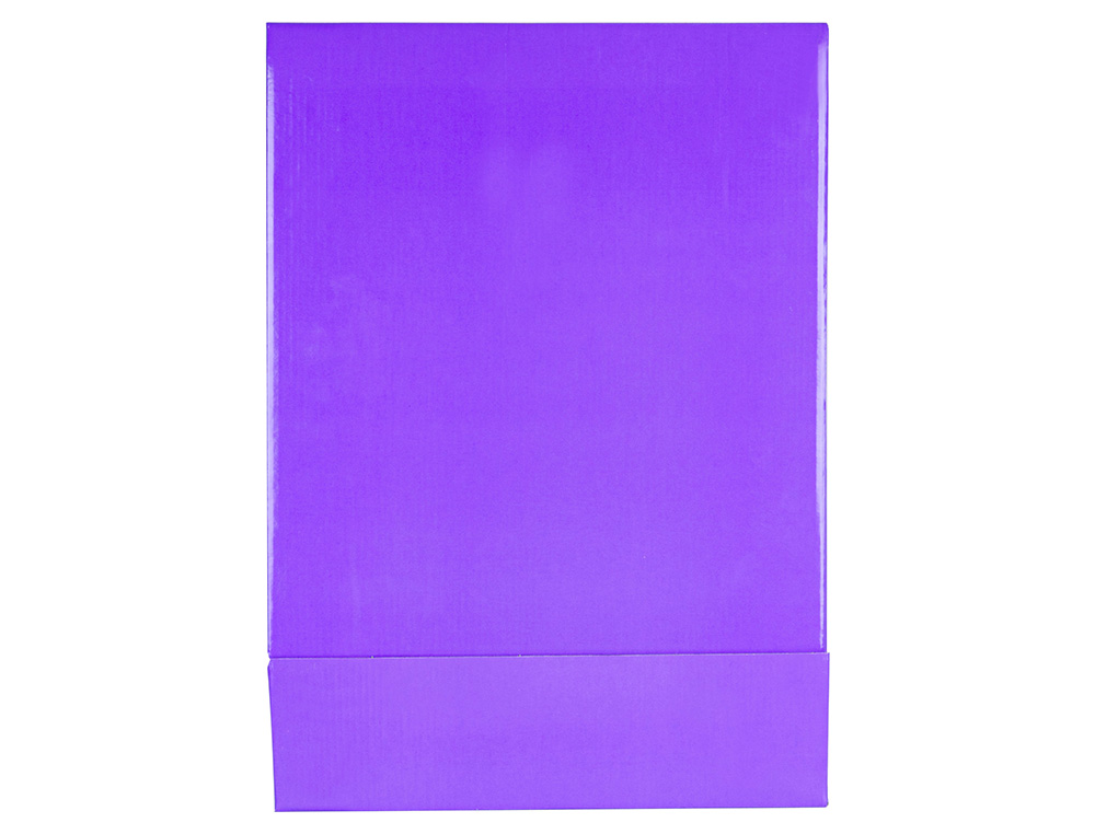CAJA ARCHIVADOR LIDERPAPEL DE PALANCA CARTON DIN A4 DOCUMENTA LOMO 75 MM LILA