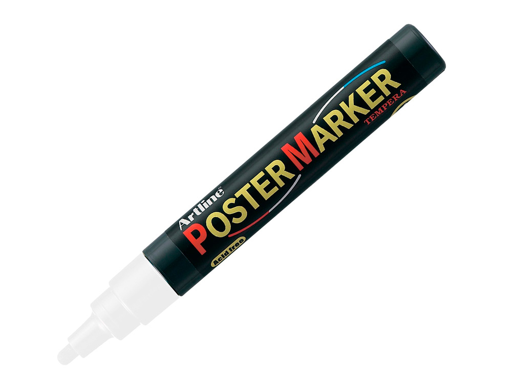 ROTULADOR ARTLINE POSTER MARKER EPP-4-BLA PUNTA REDONDA 2 MM COLOR BLANCO