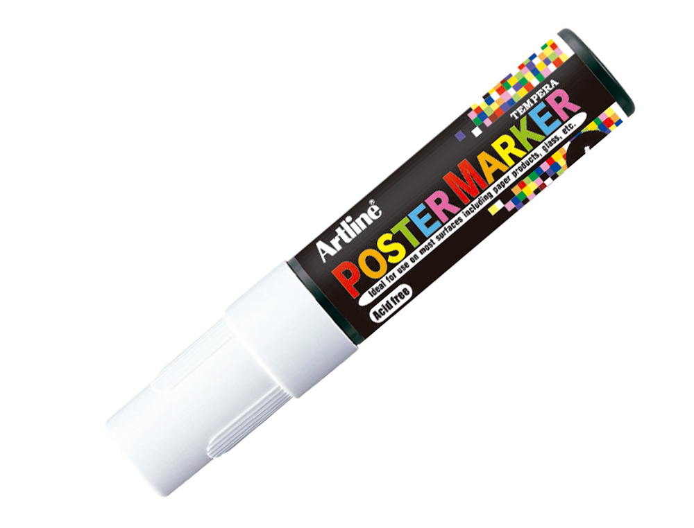 ROTULADOR ARTLINE POSTER MARKER EPP-6-BLA PUNTA REDONDA 6 MM COLOR BLANCO