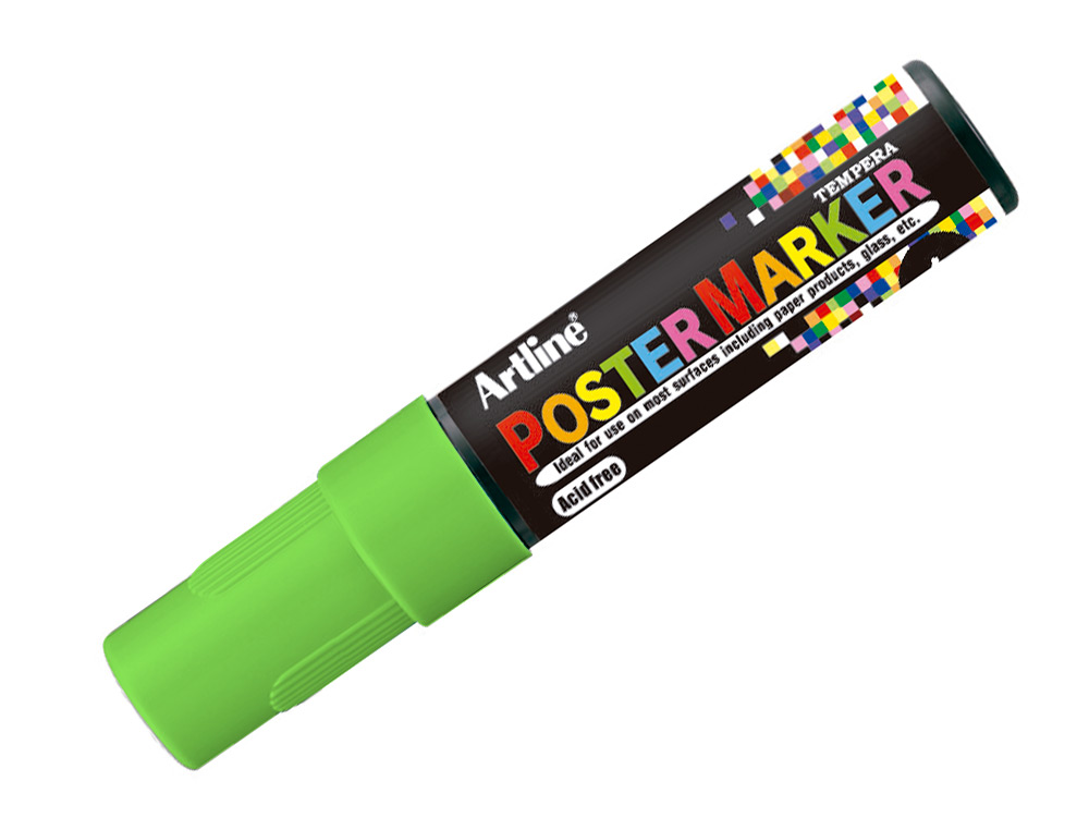 ROTULADOR ARTLINE POSTER MARKER EPP-6-VER FLU PUNTA REDONDA 6 MM COLOR VERDE FLUOR