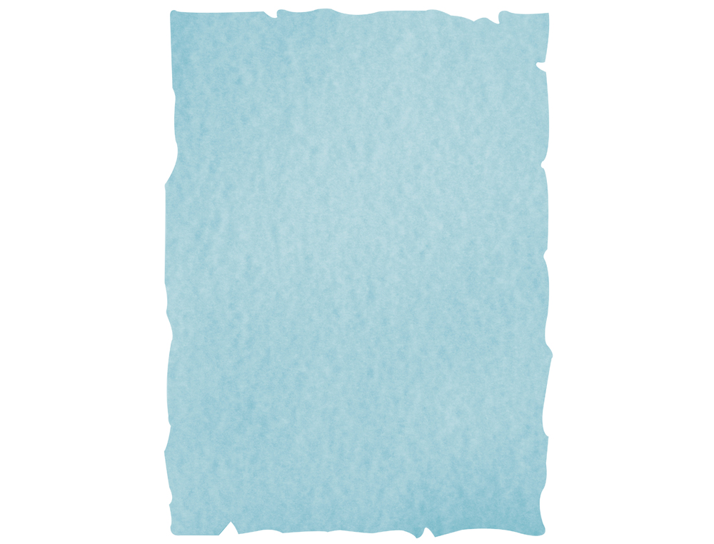 PAPEL COLOR LIDERPAPEL PERGAMINO CON BORDES A4 240GR AZUL PACK DE 10 HOJAS