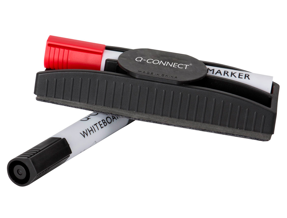 BORRADOR Q-CONNECT MAGNETICO CON ROTULADOR ROJO Y NEGRO PARA PIZARRA BLANCA