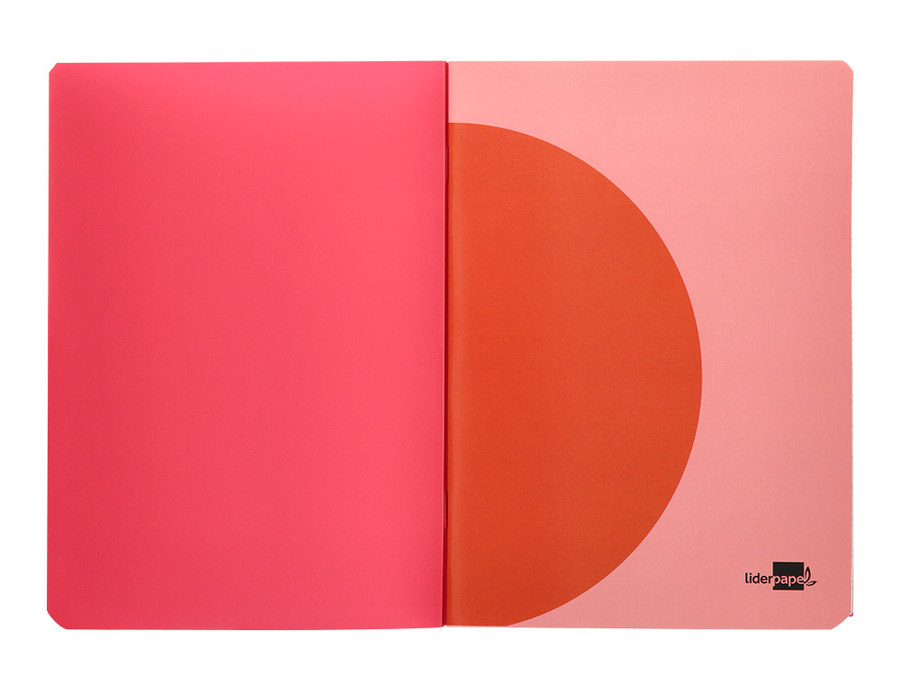 LIBRETA LIDERPAPEL 360 TAPA DE PLASTICO A4 48 HOJAS 90GR 5MM CON DOBLE MARGEN COLORES SURTIDOS