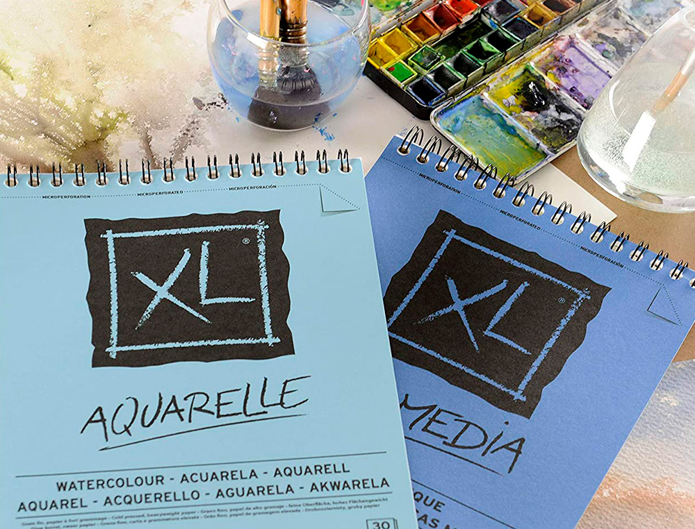 BLOC DIBUJO ACUARELA CANSON XL AQUARELLE GRANO FINO DIN A4 MICROPERFORADO ESPIRAL 21X29,7 CM 30 HOJAS 300 GR/M2