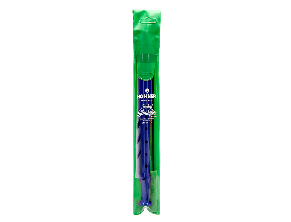 FLAUTA HOHNER 9508 COLOR AZUL FUNDA VERDE Y TRANSPARENTE