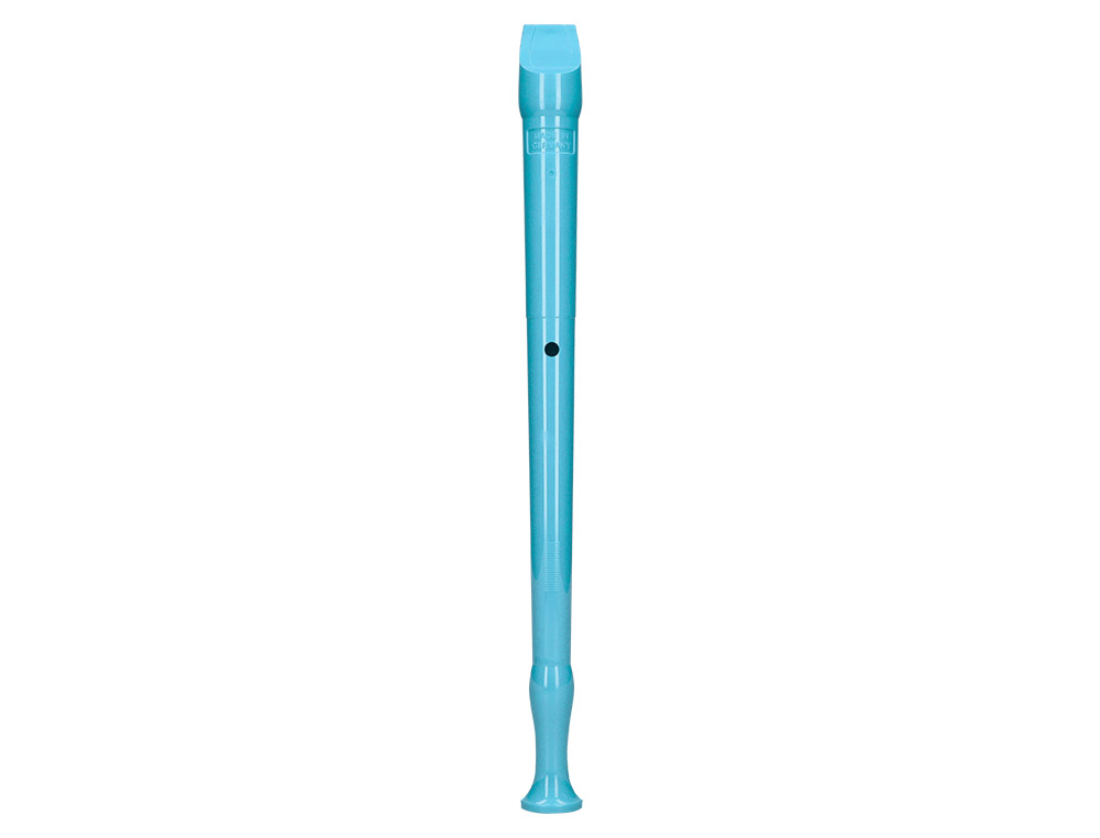 FLAUTA HOHNER 9508 COLOR CELESTE FUNDA VERDE Y TRANSPARENTE