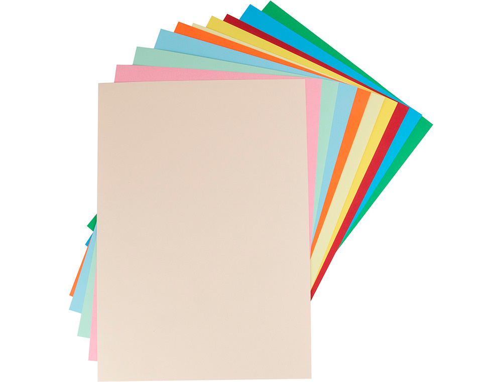 CARTULINA LIDERPAPEL A3 180G/M2 10 COLORES SURTIDOS PAQUETE 100 HOJAS