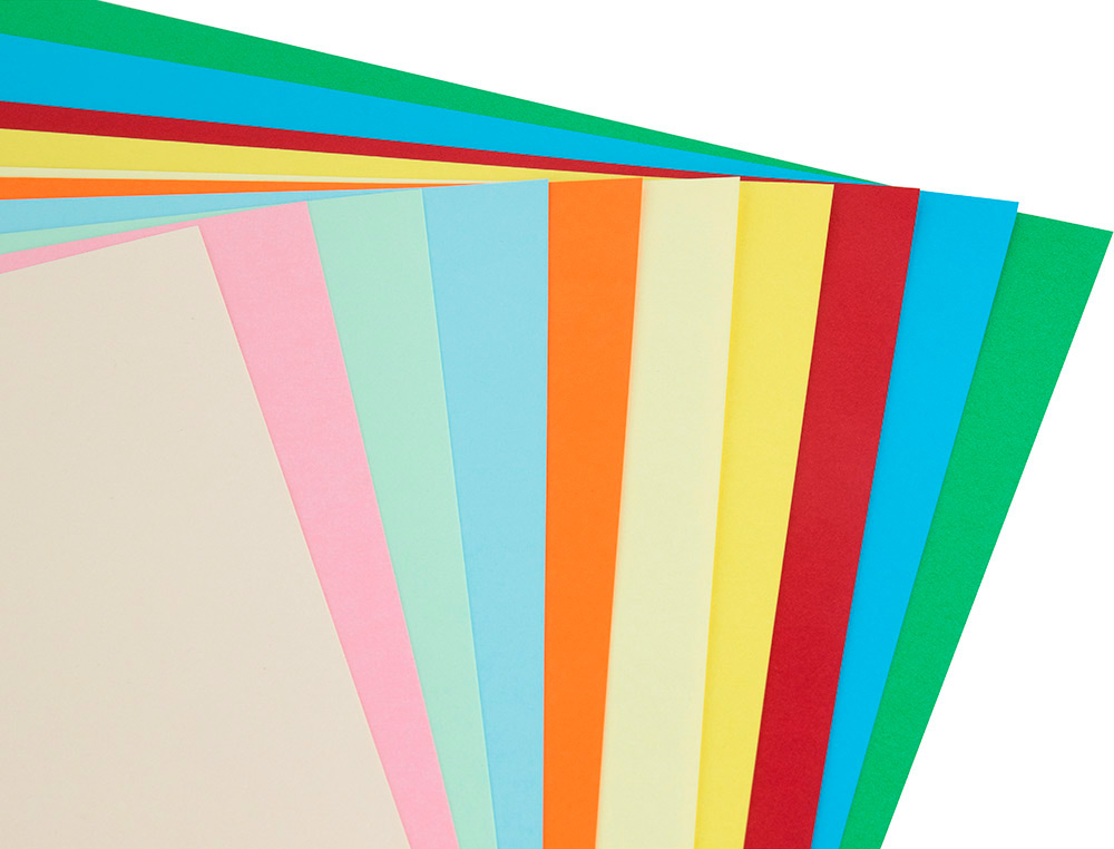 CARTULINA LIDERPAPEL A3 180G/M2 10 COLORES SURTIDOS PAQUETE 100 HOJAS