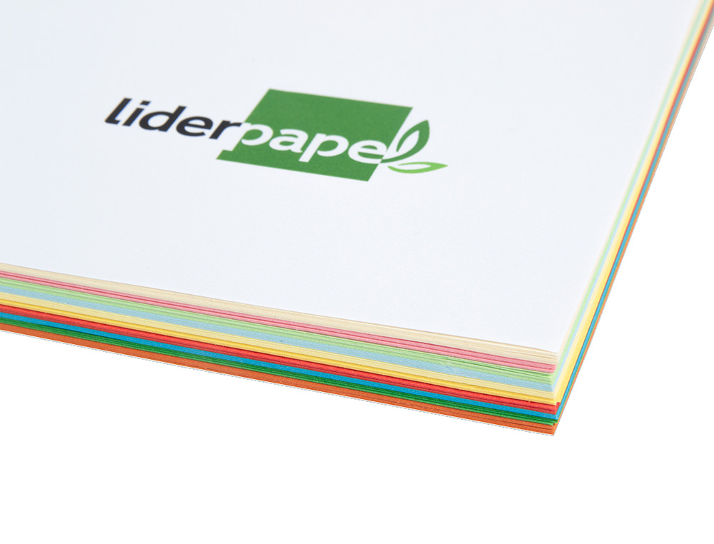 PAPEL COLOR LIDERPAPEL A3 80GR 10 COLORES SURTIDOS PAQUETE 100 HOJAS