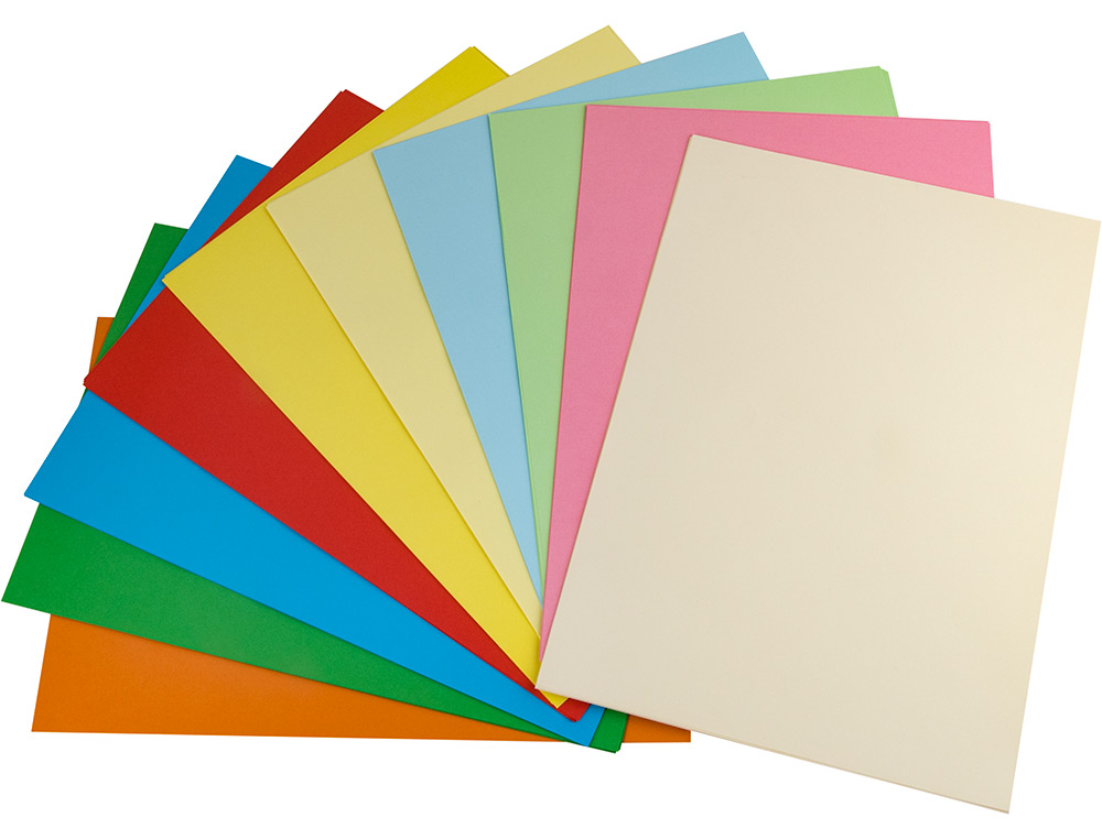 PAPEL COLOR LIDERPAPEL A3 80GR 10 COLORES SURTIDOS PAQUETE 100 HOJAS