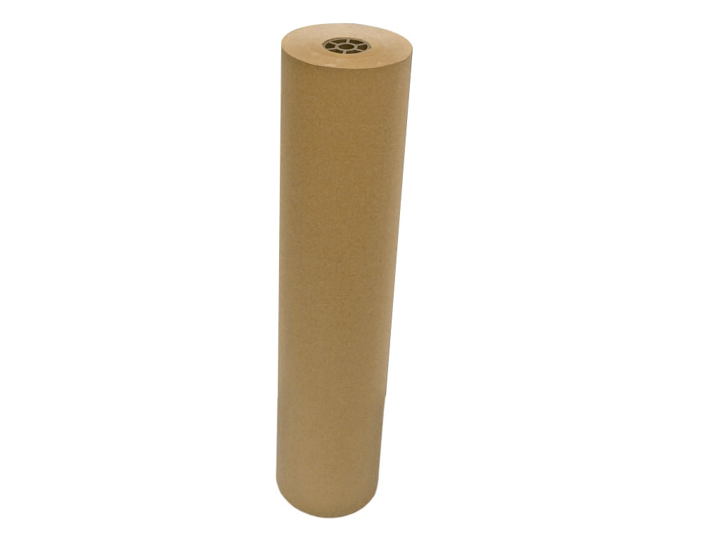 PAPEL KRAFT VERJURADO LIDERPAPEL MARRON ANCHO 1 MT LOMGITUD 140 MT GRAMAJE 70 GR PESO 10 KG