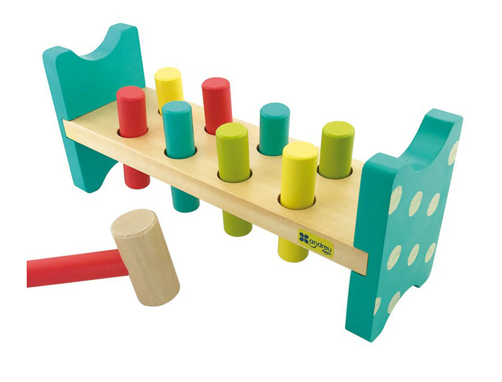 JUEGO ANDREUTOYS BANCO PICA COLORES 8 BARRAS 28,6X8X12,2 CM
