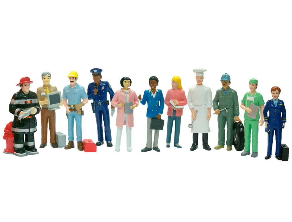 JUEGO MINILAND FIGURAS OFICIOS Y PROFESIONES CAJA DE 11 UNIDADES