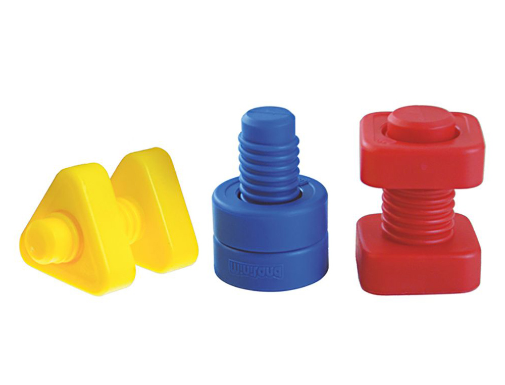 JUEGO MINILAND TORNILLOS Y TUERCAS PLASTICO 48 UNIDADES