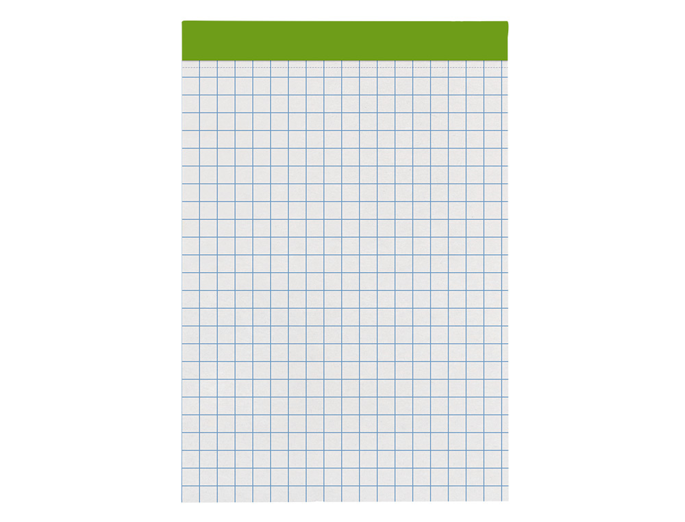 BLOC NOTAS LIDERPAPEL CUADRO 4 MM A7 80 HOJAS 60 G/M2 PERFORADO SIN TAPA