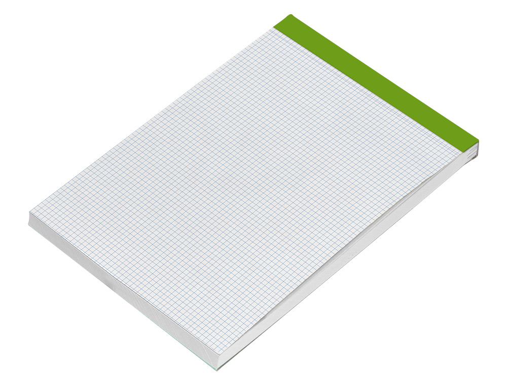 BLOC NOTAS LIDERPAPEL CUADRO 4 MM A4 80 HOJAS 60 G/M2 PERFORADO SIN TAPA
