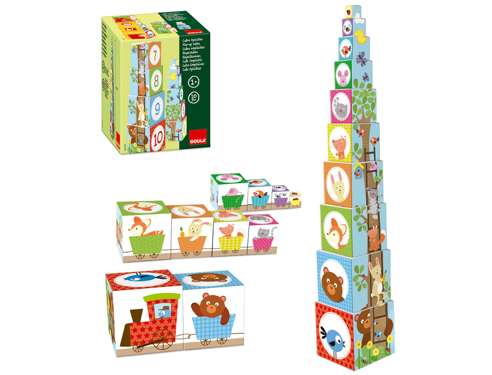 JUEGO DISET DIDACTICOS CUBOS APILABLES FIGURAS DEL BOSQUE