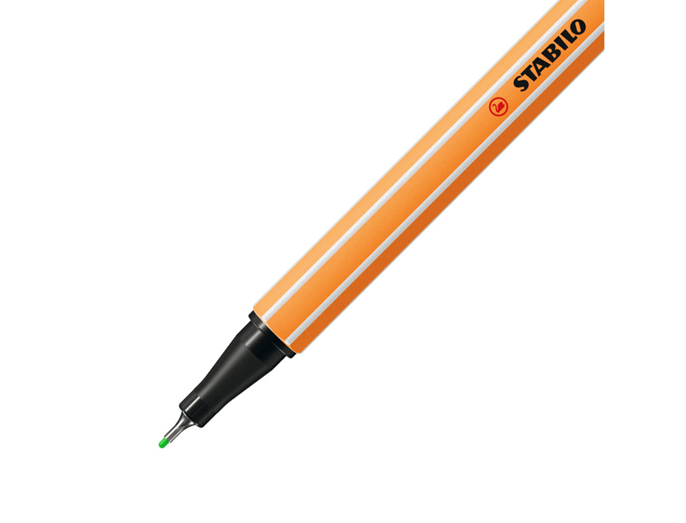 ROTULADOR STABILO PUNTA DE FIB RA POINT 88 VERDE NEON PUNTA FINA 0,4MM