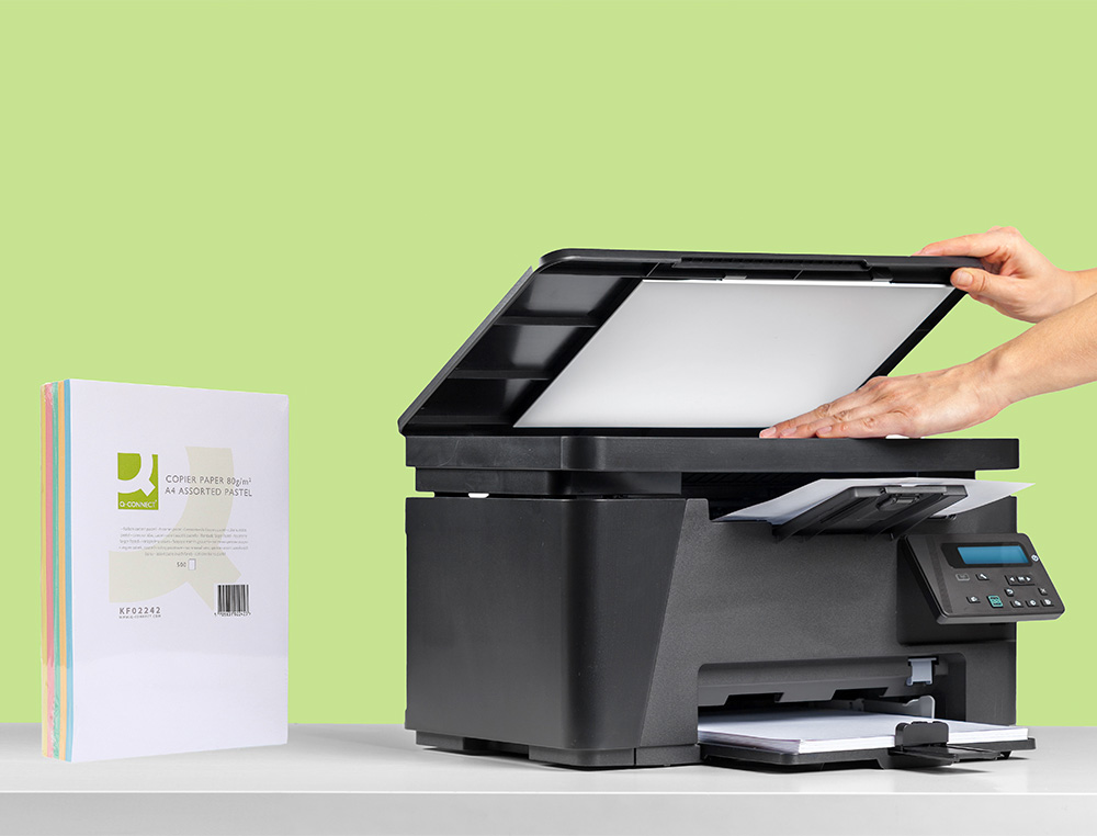 PAPEL COLOR Q-CONNECT DIN A4 80 GR 5 COLORES SURTIDOS PAQUETE DE 500 HOJAS