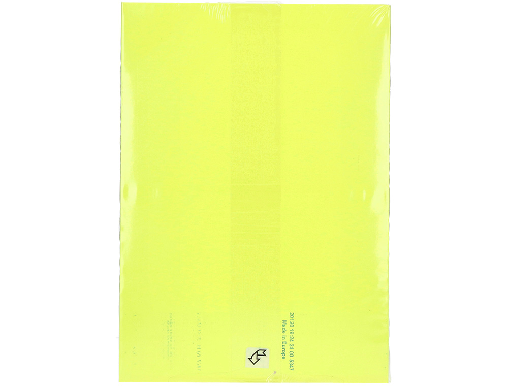 PAPEL COLOR Q-CONNECT DIN A4 80GR AMARILLO NEON PAQUETE DE 500 HOJAS