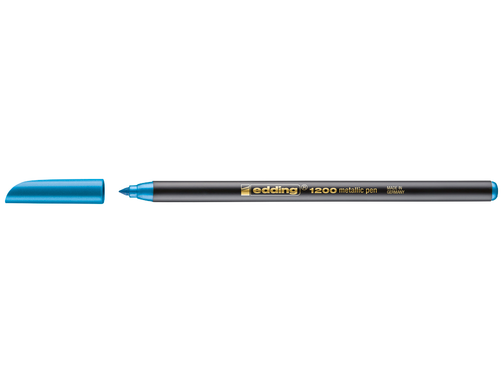 ROTULADOR EDDING PUNTA FIBRA 1200 AZUL METALIZADO N 73 PUNTA REDONDA 1-3 MM