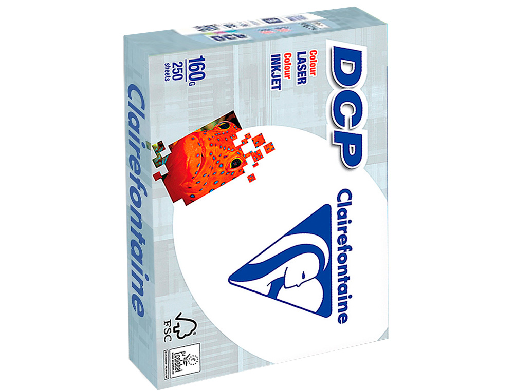PAPEL FOTOCOPIADORA CLAIREFONTAINE DIN A4 160 GRAMOS PAQUETE DE 250 HOJAS
