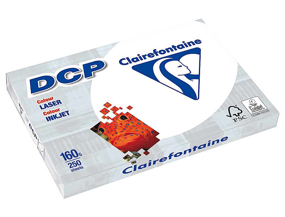 PAPEL FOTOCOPIADORA CLAIREFONTAINE DIN A4 160 GRAMOS PAQUETE DE 250 HOJAS