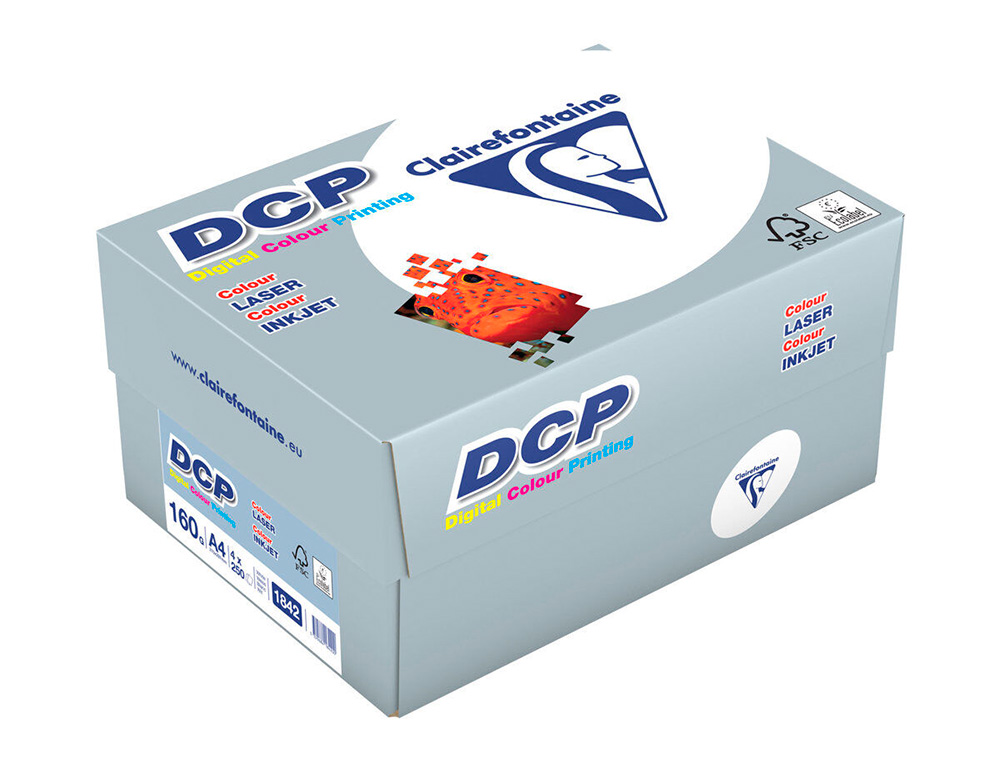 PAPEL FOTOCOPIADORA CLAIREFONTAINE DIN A4 160 GRAMOS PAQUETE DE 250 HOJAS