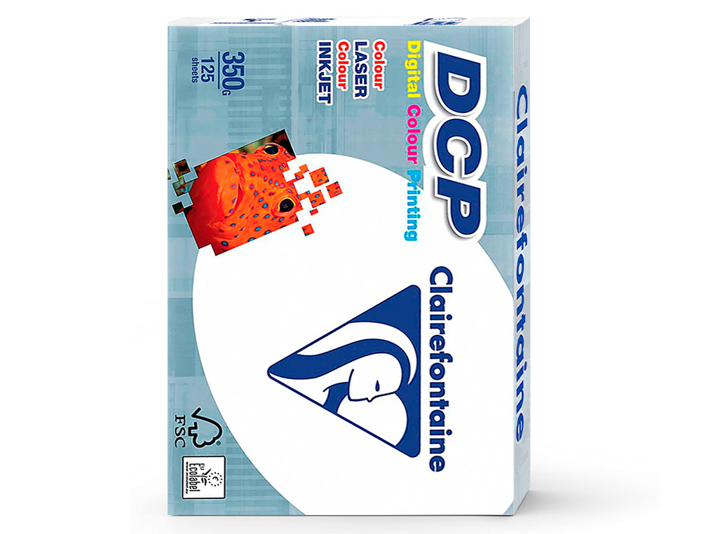 PAPEL FOTOCOPIADORA CLAIREFONTAINE DIN A4 350 GRAMOS PAQUETE DE 125 HOJAS