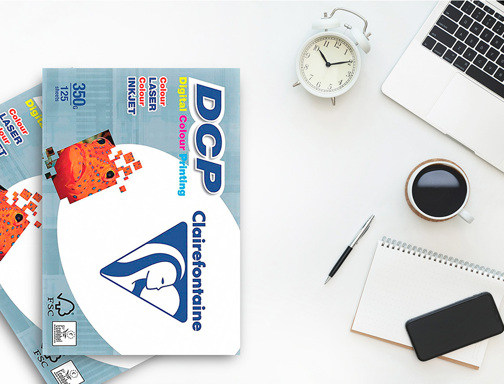 PAPEL FOTOCOPIADORA CLAIREFONTAINE DIN A4 350 GRAMOS PAQUETE DE 125 HOJAS