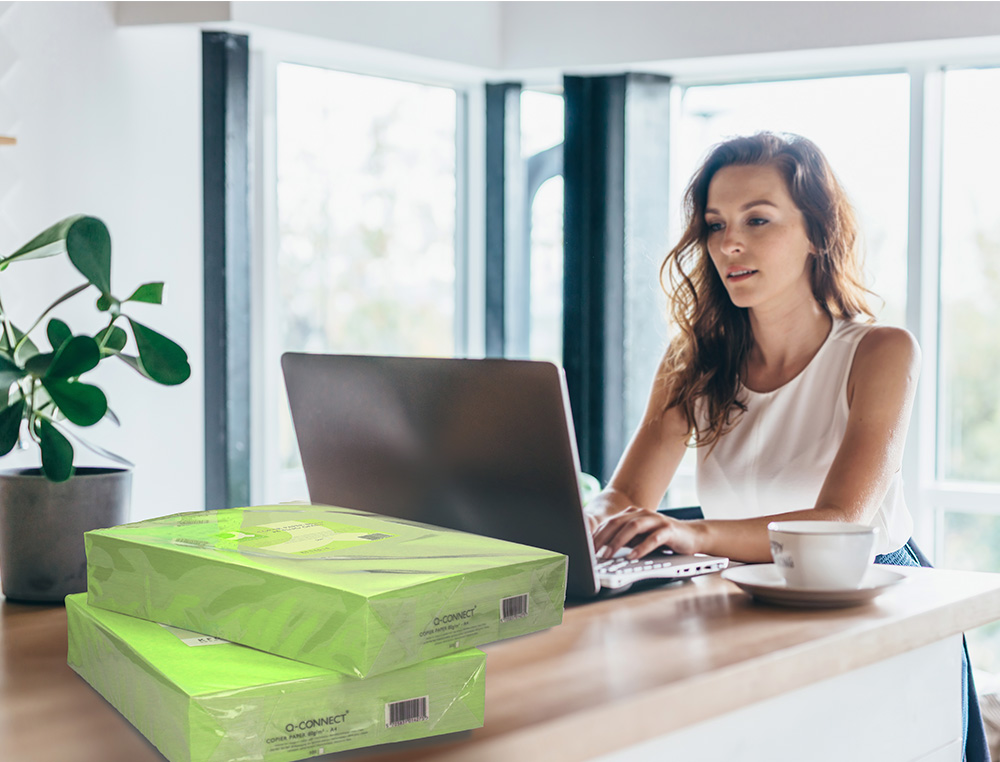 PAPEL COLOR Q-CONNECT DIN A3 80GR VERDE NEON PAQUETE DE 500 HOJAS