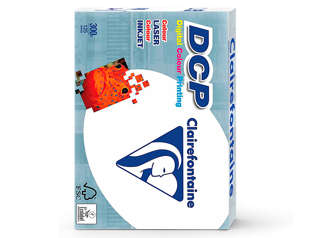 PAPEL FOTOCOPIADORA CLAIREFONTAINE DIN A4 300 GRAMOS PAQUETE DE 125 HOJAS