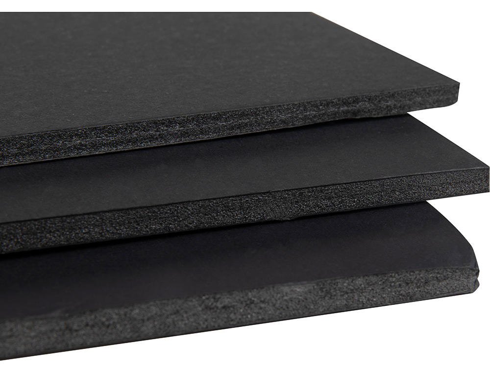 CARTON PLUMA LIDERPAPEL NEGRO DOBLE CARA DIN A4 ESPESOR 5 MM