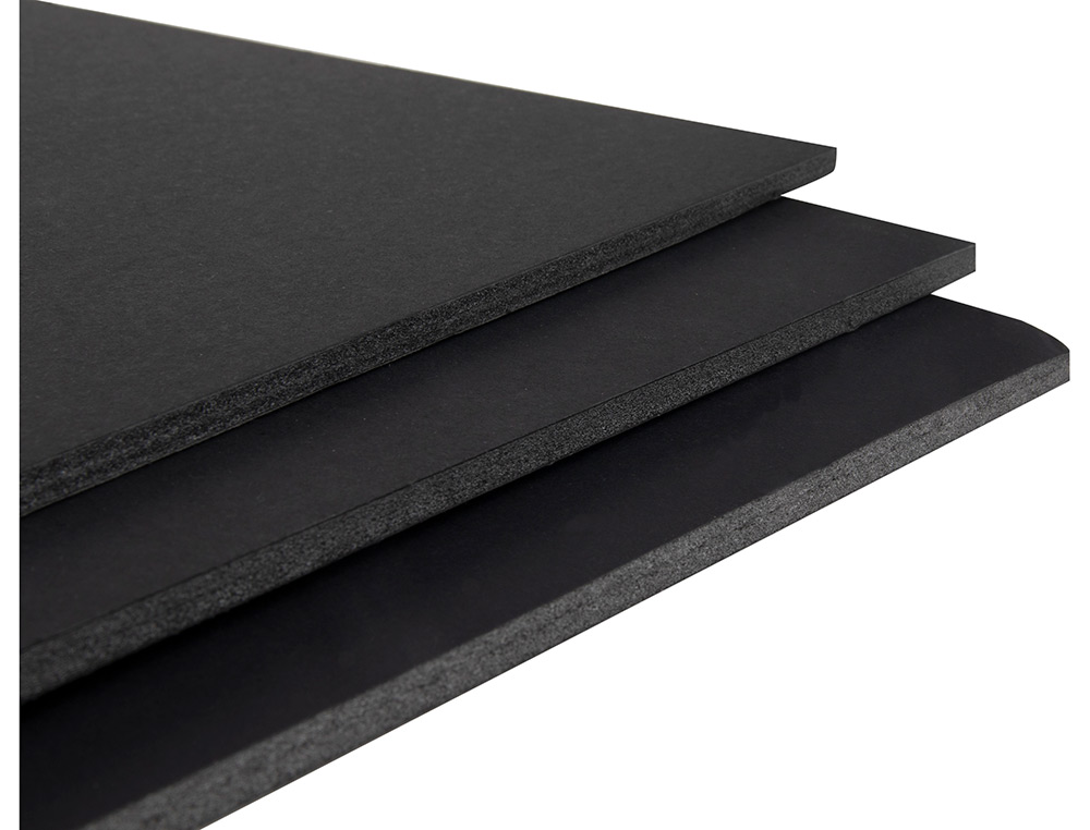 CARTON PLUMA LIDERPAPEL NEGRO DOBLE CARA 50X70 CM ESPESOR 5 MM