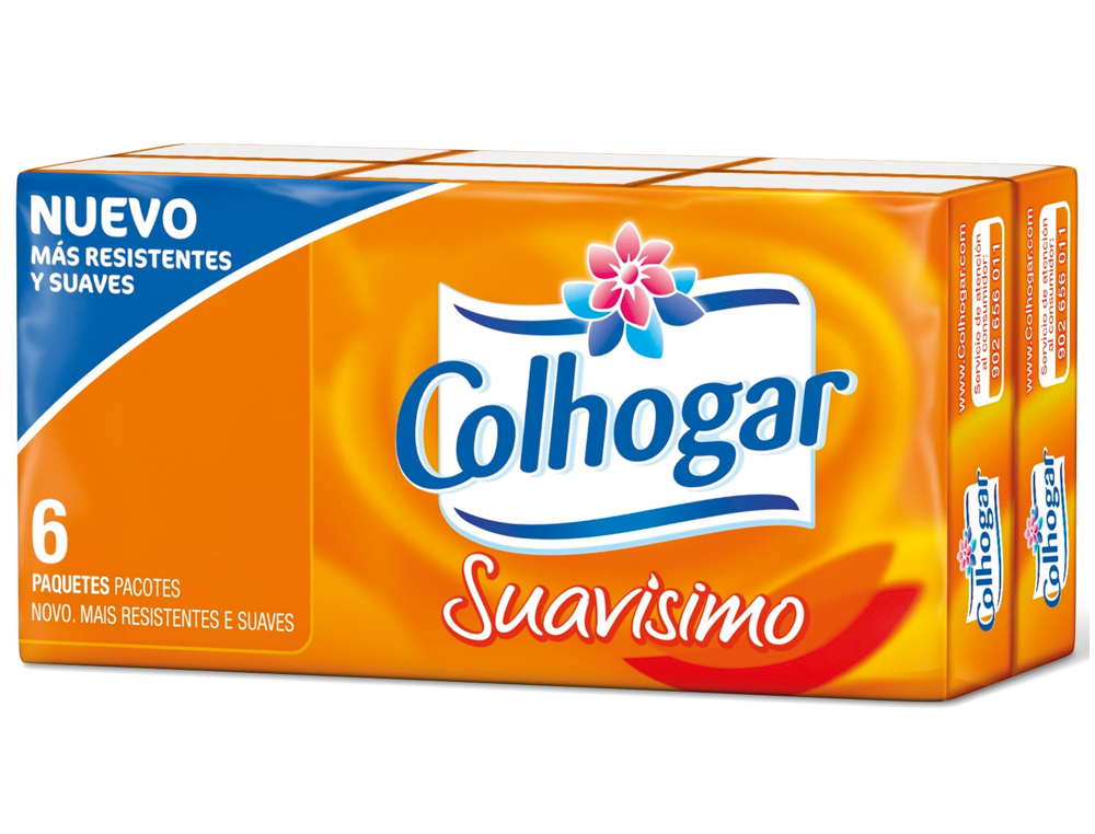 PAÑUELOS DE PAPEL COLHOGAR COMPACTO BLANCO 4 CAPAS PAQUETE DE 8 PAÑUELOS