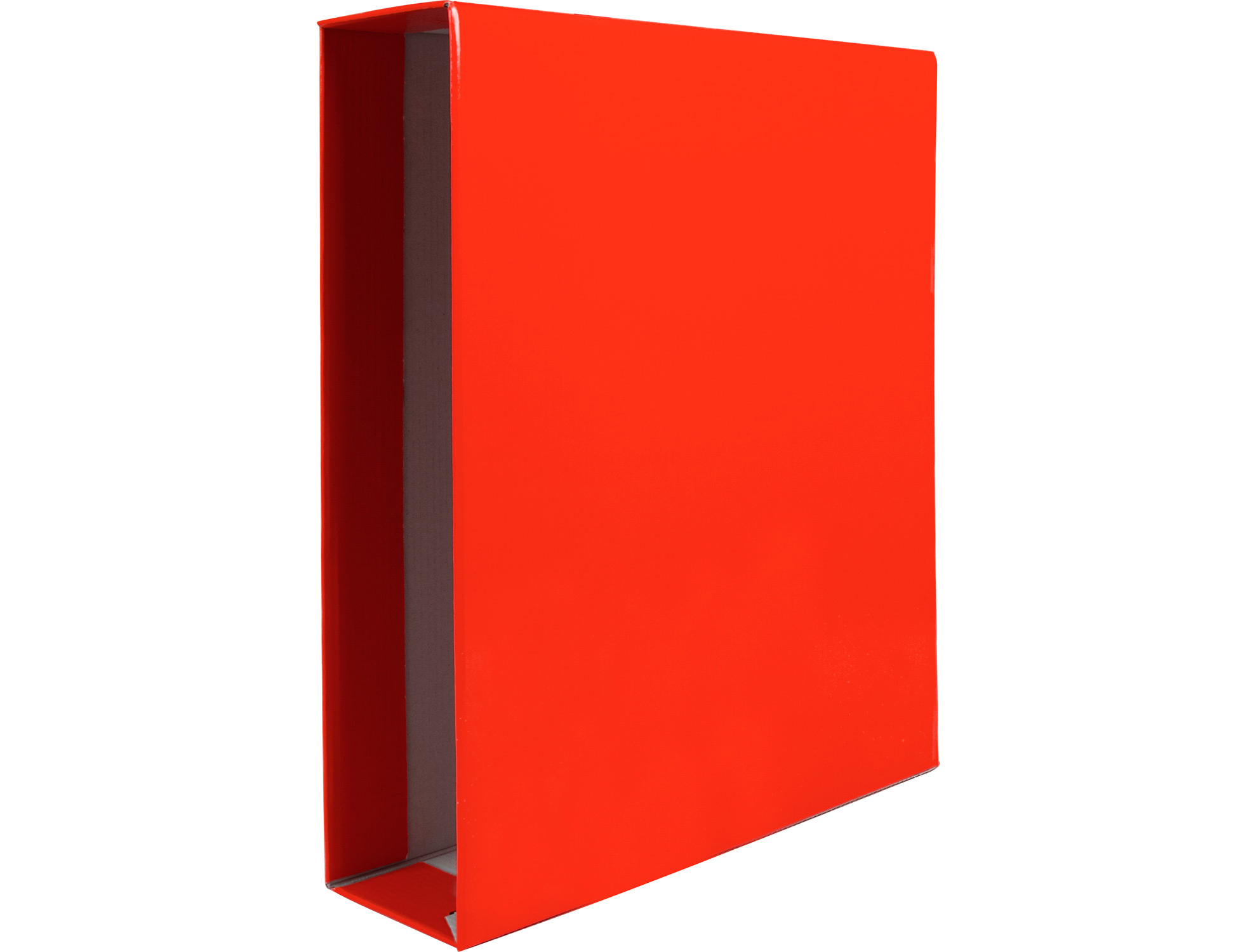 CAJA ARCHIVADOR LIDERPAPEL DE PALANCA CARTON DIN A4 DOCUMENTA LOMO 75MM COLOR ROJO