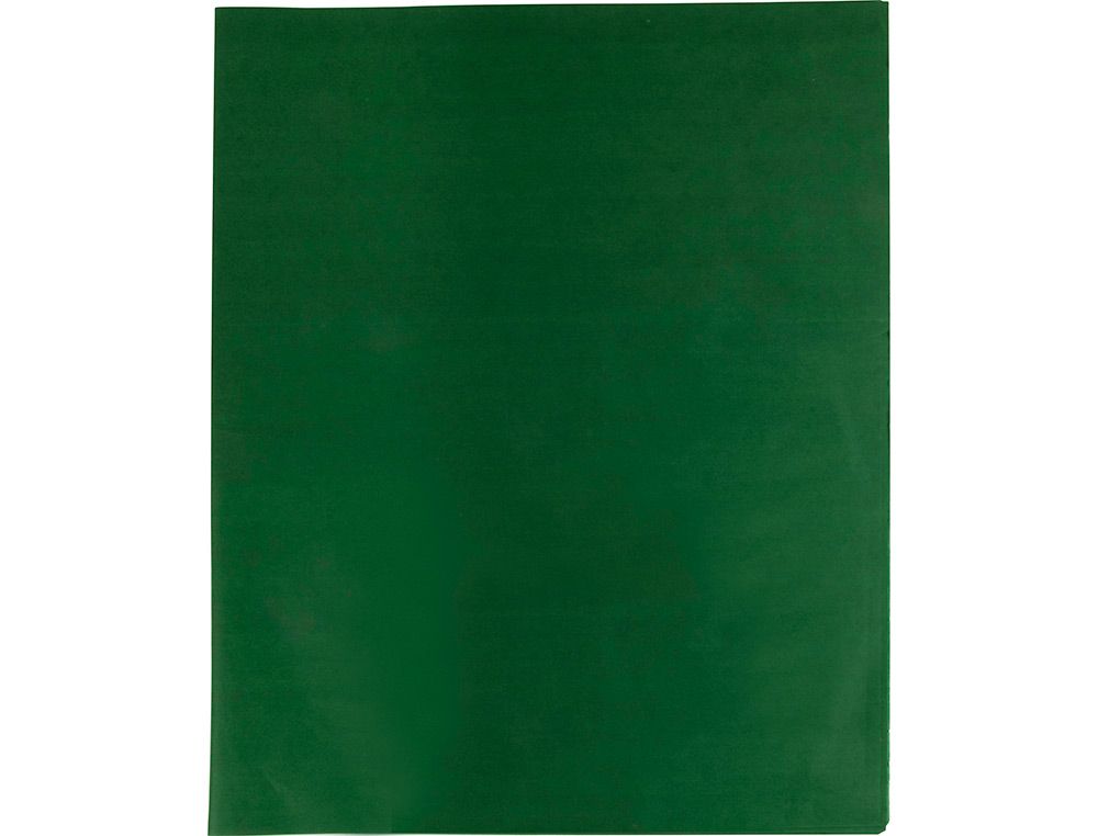 PAPEL SEDA LIDERPAPEL VERDE OSCURO 52X76CM 18 GR/M2 PAQUETE DE 25 HOJAS