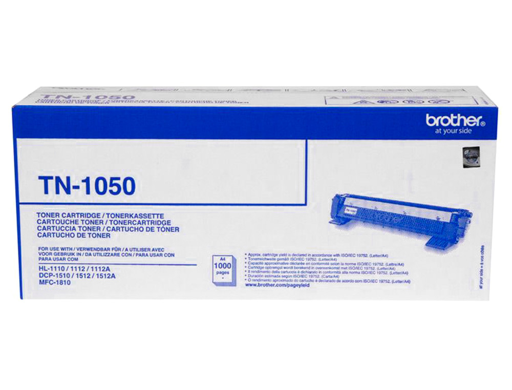 TONER BROTHER TN-1050 HL1110 DCP1510 MFC1810 NEGRO -1000 PAG