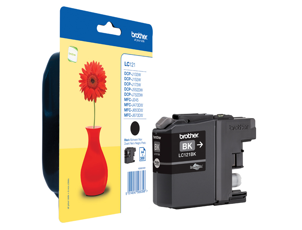 INK-JET BROTHER DCP-J132W/152W/552DW/752DW & MFC-J470DW/650DW/870DW NEGRO -300 PAG