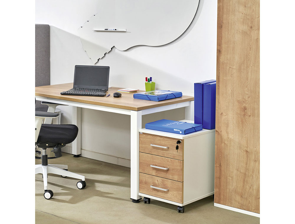 MESA DE OFICINA ROCADA EXECUTIVE 200AD02 ALUMINIO /GRIS 120X60 CM