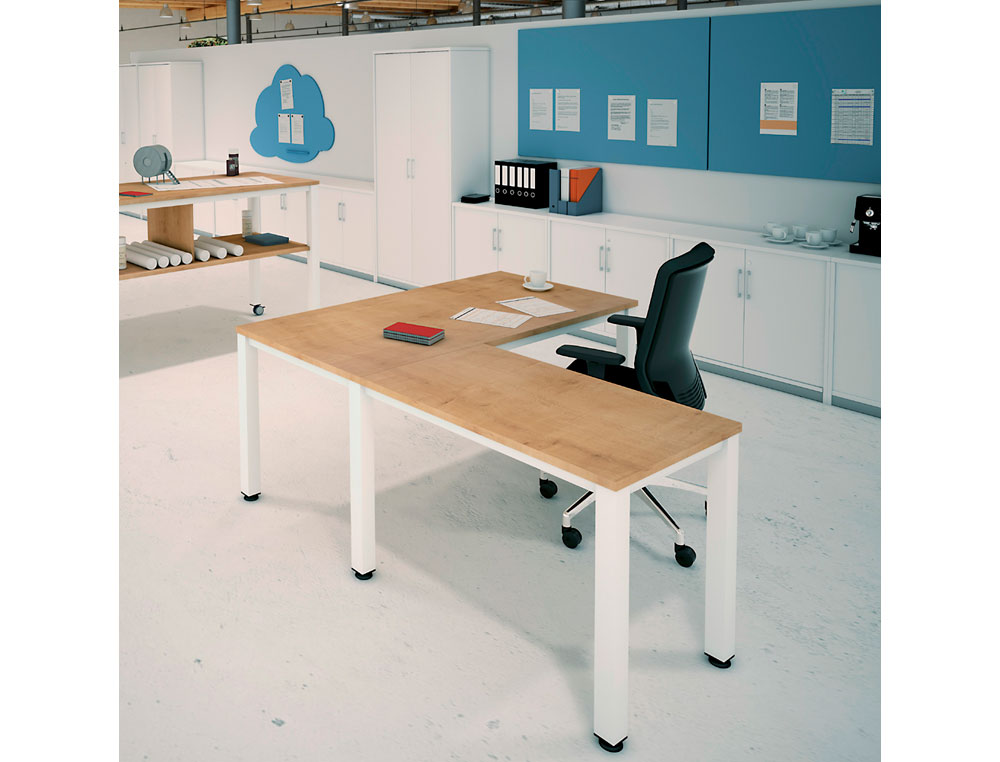 MESA DE OFICINA ROCADA EXECUTIVE 200AD02 ALUMINIO /GRIS 120X60 CM
