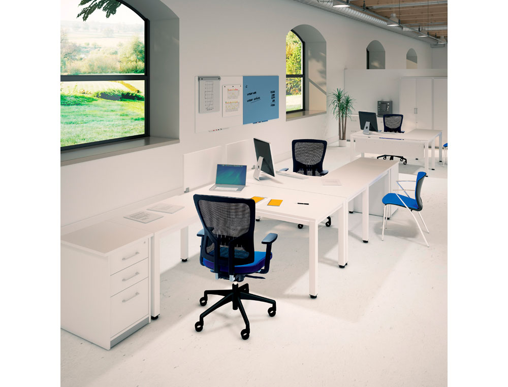MESA DE OFICINA ROCADA EXECUTIVE 2005AD02 ALUMINIO /GRIS 200X100 CM