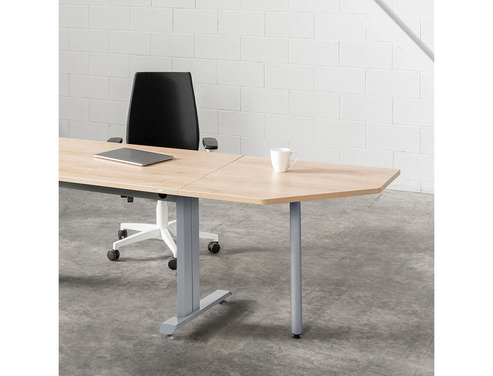 MESA DE OFICINA ROCADA METAL 2000AC04 ALUMINIO /BLANCO 120X60 CM