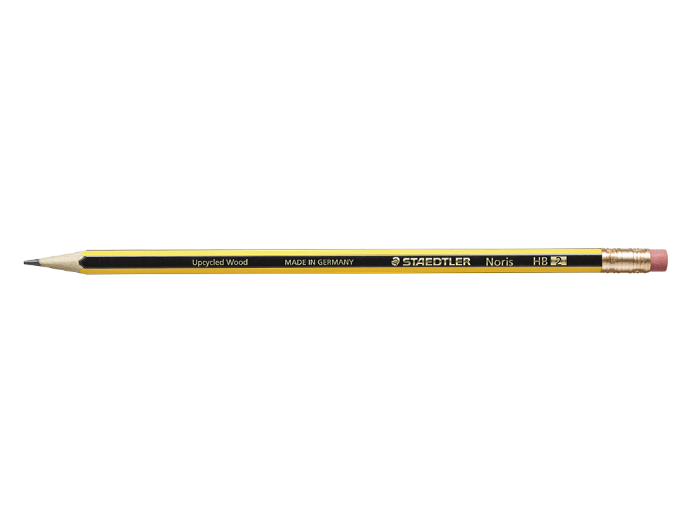 LAPICES DE GRAFITO STAEDTLER NORIS N.2 HB CON GOMA DE BORRAR UNIDAD