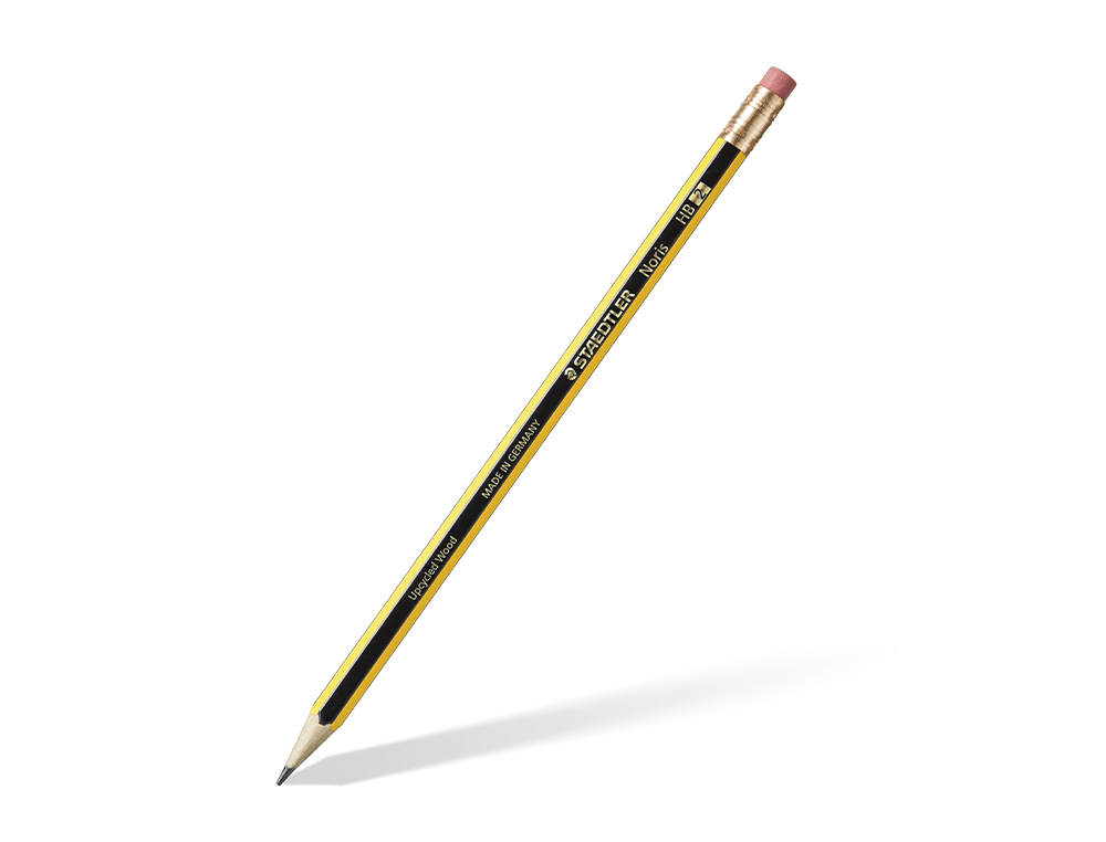 LAPICES DE GRAFITO STAEDTLER NORIS N.2 HB CON GOMA DE BORRAR UNIDAD