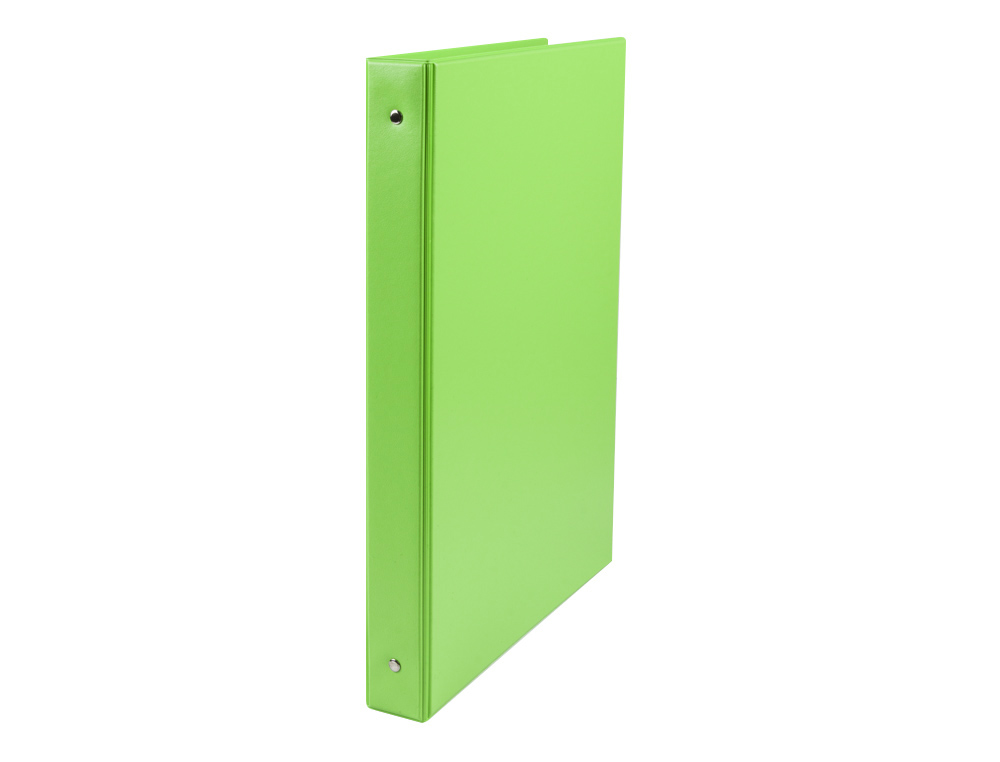 CARPETA LIDERPAPEL 4 ANILLAS 40 MM REDONDAS PLASTICO FOLIO COLOR VERDE PISTACHO