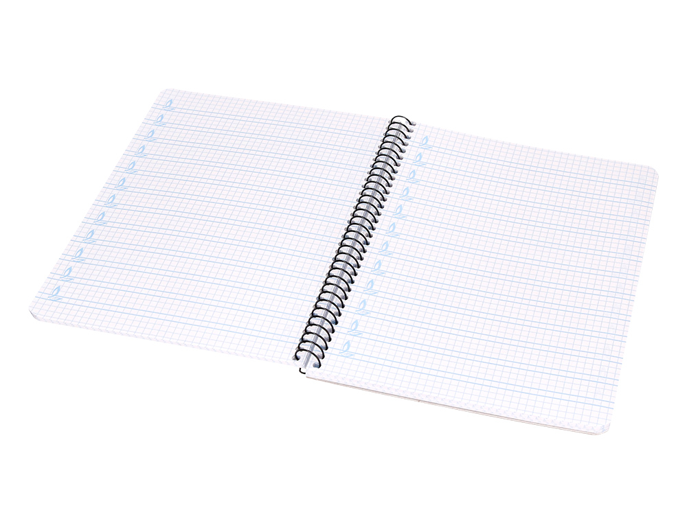 CUADERNO ESPIRAL LIDERPAPEL CUARTO PAUTAGUIA TAPA DURA 80H 75 GR CUADRO PAUTADO 4MM CON MARGEN