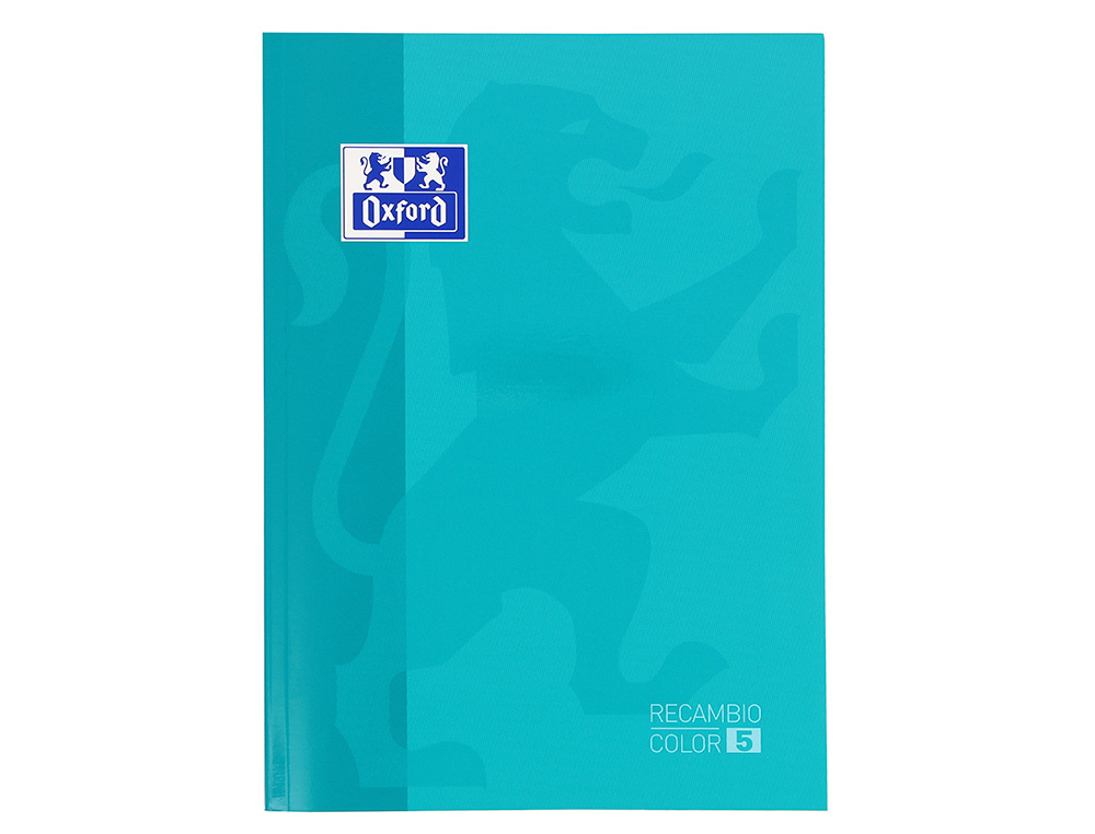 RECAMBIO COLOR OXFORD DIN A4 80 HOJAS 90 GR OPTIK PAPER CUADROS 5MM 4 TALADROS