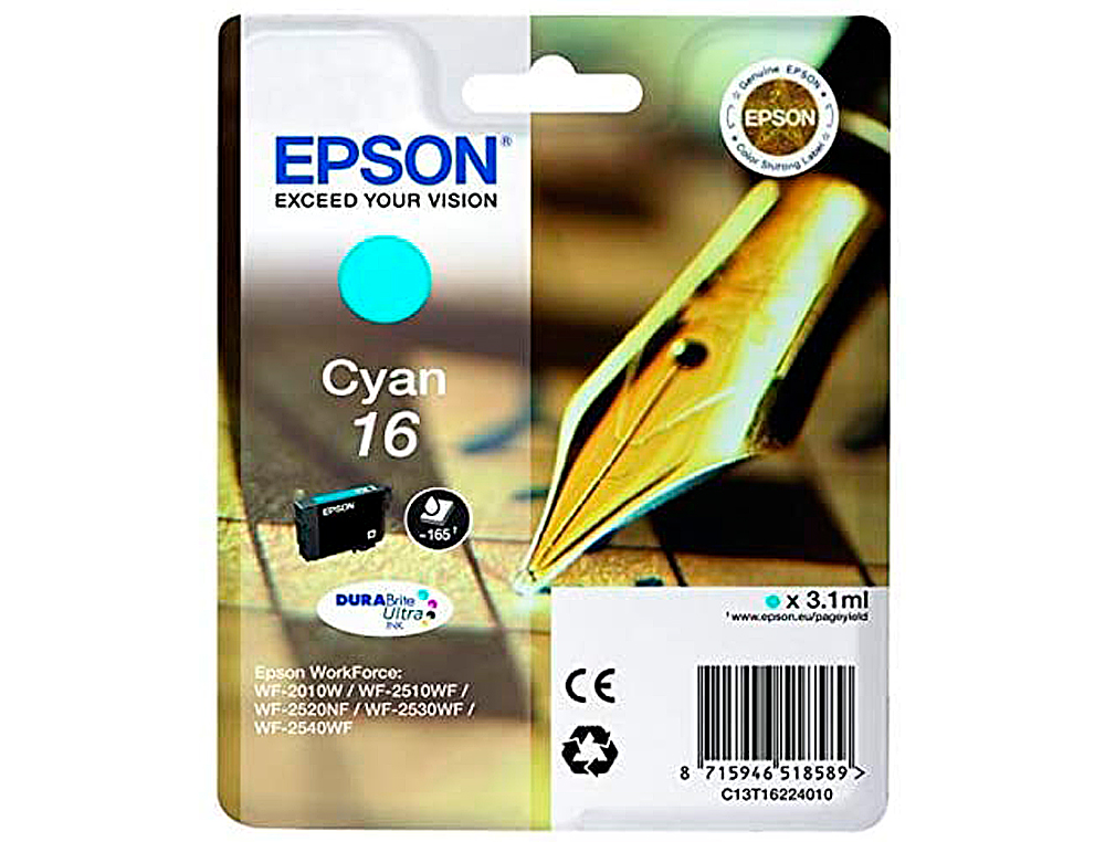 INK-JET EPSON 16 WF2010W WF2510WF WF2520NF WF2530WF WF2540WF CIAN 175 PAG